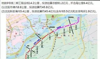 沈阳地铁9号线线路图